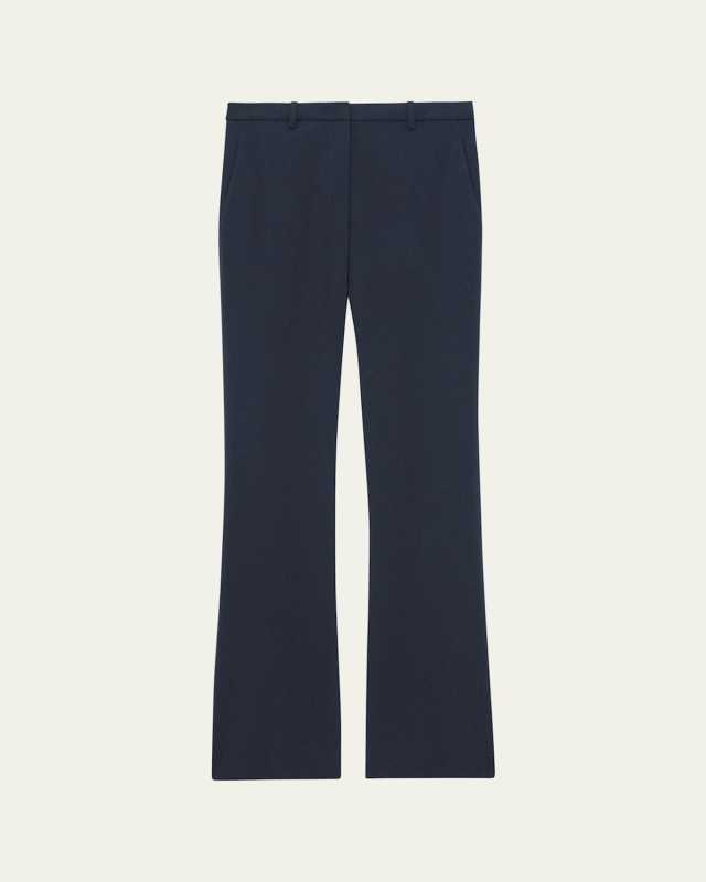 Traceable Wool Slim Straight-Leg Trousers
